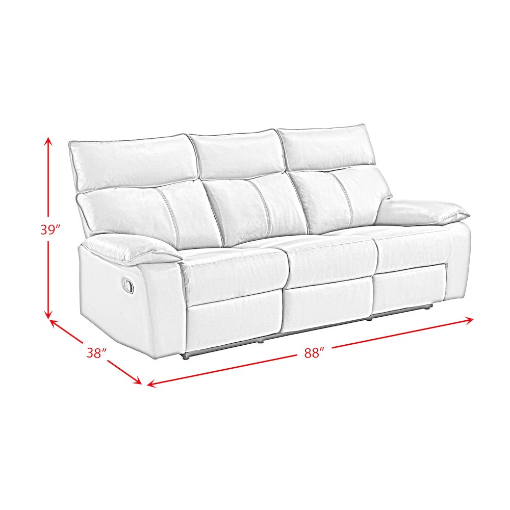Murray  3PC Living Room Set in Aviarah Grey-Sofa, Loveseat & Recliner