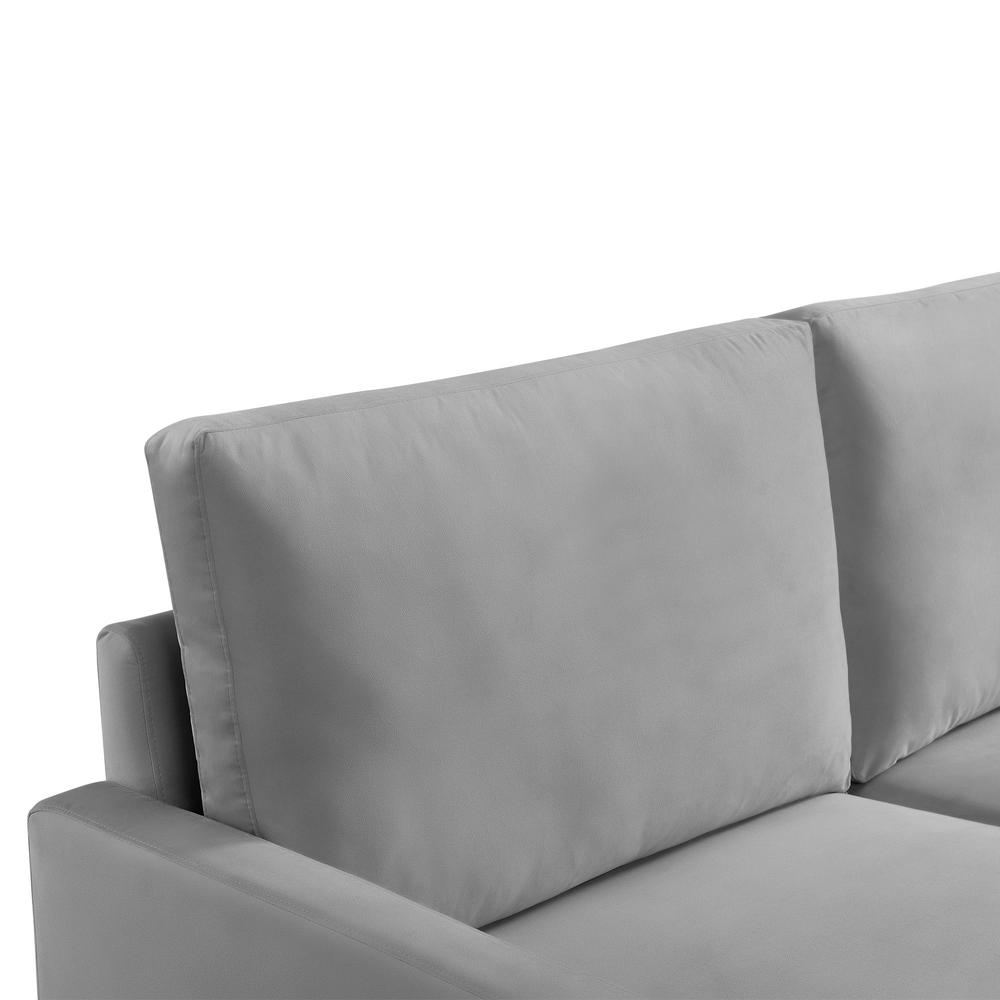 69 Inch Wide Upholstered Two Cushion Sofa with Square Arms