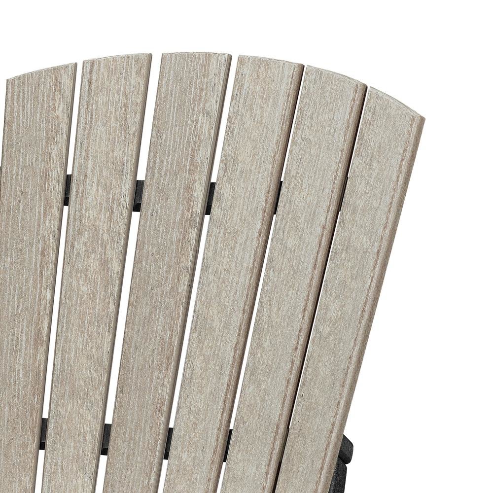Fan Back Rocking Chair, Single Seat, All-Weather Poly Lumber, Brown