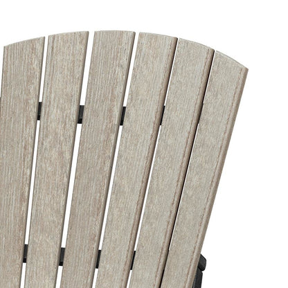 Fan Back Rocking Chair, Single Seat, All-Weather Poly Lumber, Brown