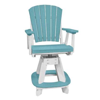 5-Pc Round Dining Set, Aruba Blue, Counter Height, Poly