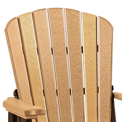 Fan Back Swivel Glider, Cedar Brown, Heavy Duty Polyethylene, Porch Seating