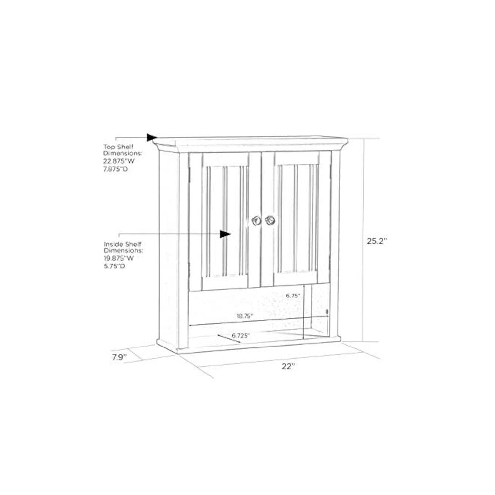 Two Door Wall Cabinet with shelves