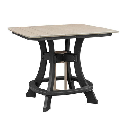 Counter Height Dining Set, 5-Piece, HDPE Square Table, Brown Patio Furniture