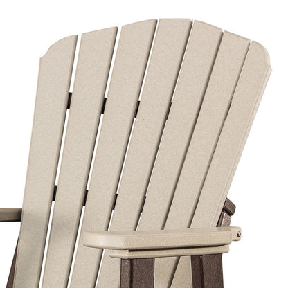 Balcony Glider Chair, Weatherwood Brown, Elevated Seating, Heavy Duty Poly