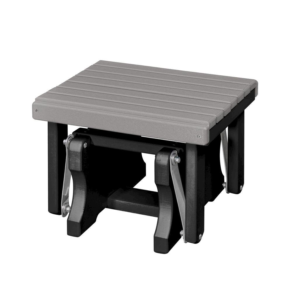 Gliding Ottoman, Footrest, All-Weather HDPE, Grey