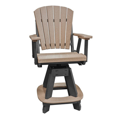 Square Counter Height Patio Set, 5-Piece, HDPE All-Weather Furniture, Brown