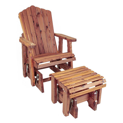 Gliding Ottoman, Footrest, Brown Wood Design