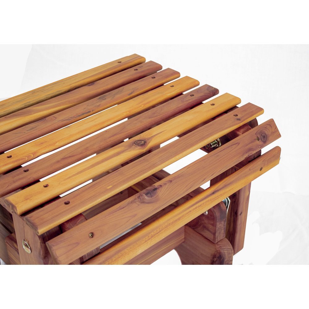 Gliding Ottoman, Footrest, Brown Wood Design