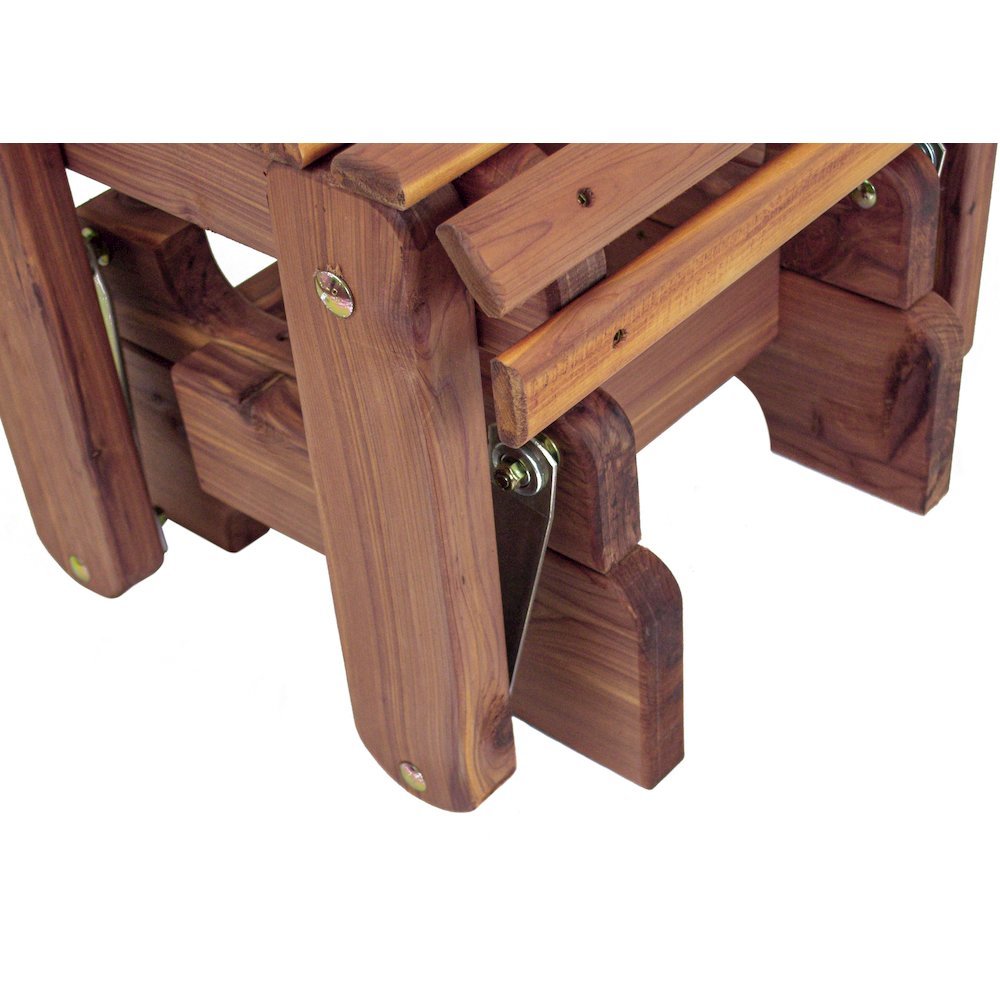 Gliding Ottoman, Footrest, Brown Wood Design