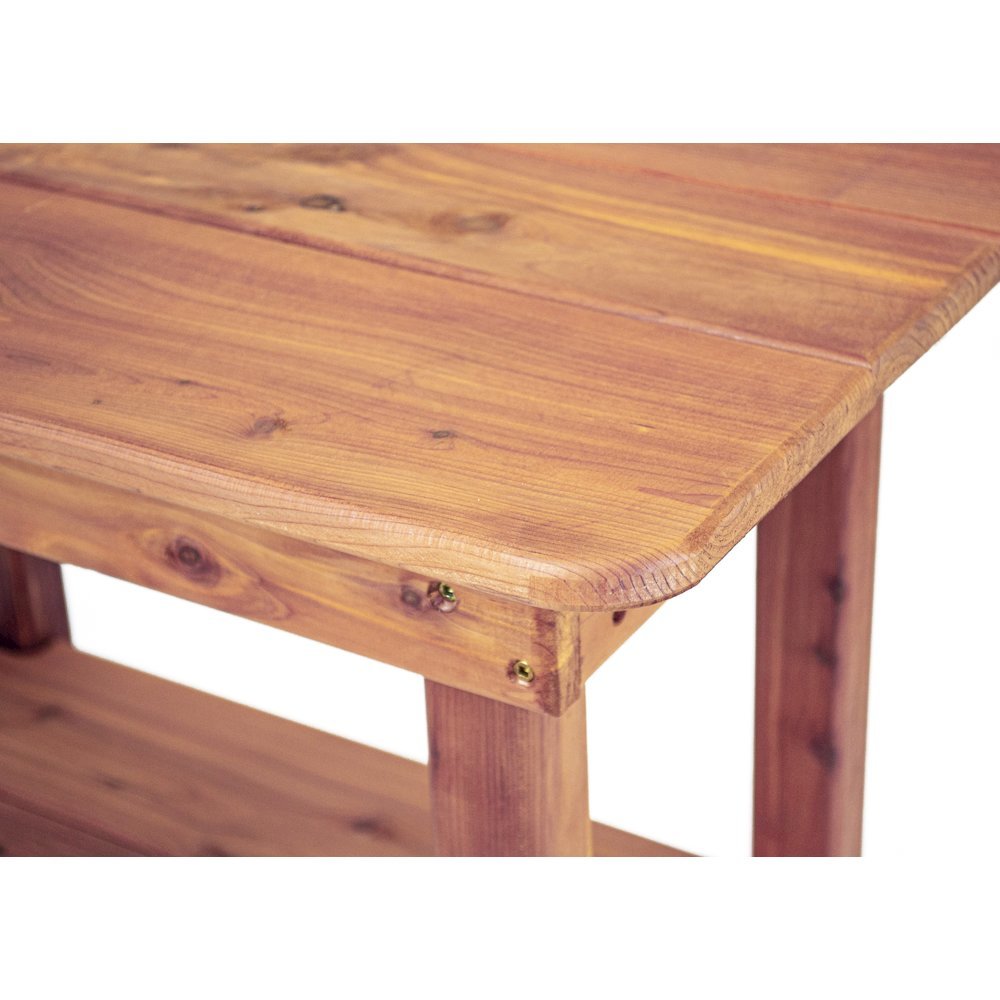 Rectangular Side Table, Outdoor Accent, Brown Wood Design