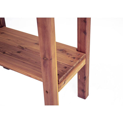 Rectangular Side Table, Outdoor Accent, Brown Wood Design