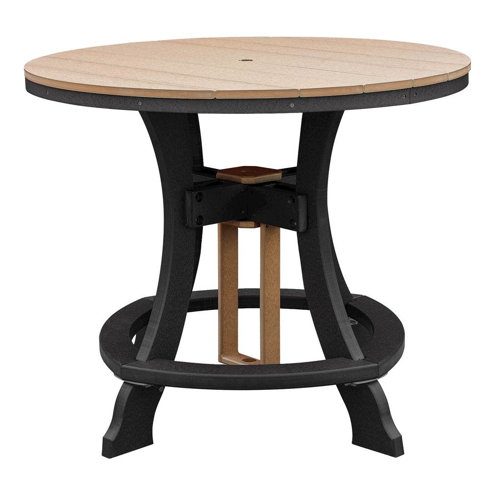 Round Counter Height Dining Set, 5-Piece, All-Weather Outdoor Furniture, Brown