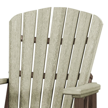 Double Glider Bench with Table, Weatherwood Brown, Heavy Duty Poly