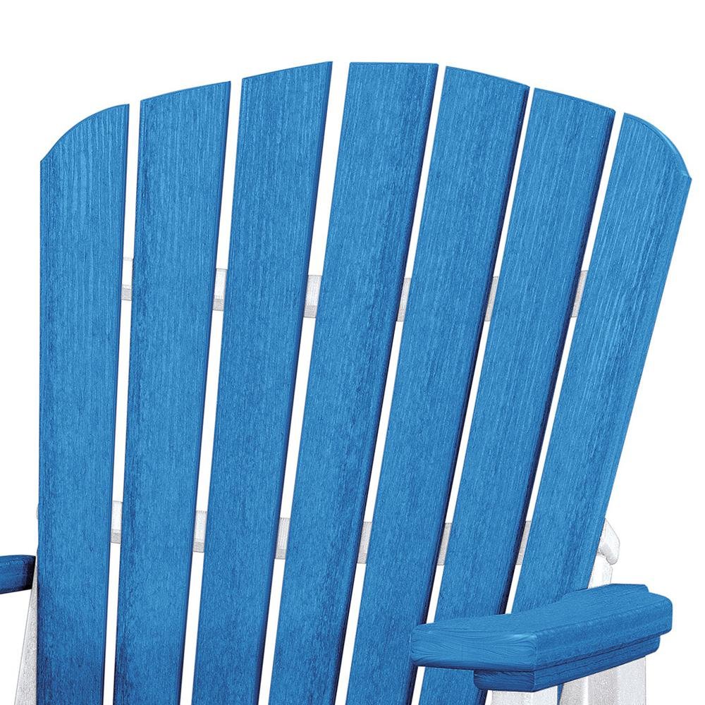 Double Glider Bench with Table, Blue, Heavy Duty Poly