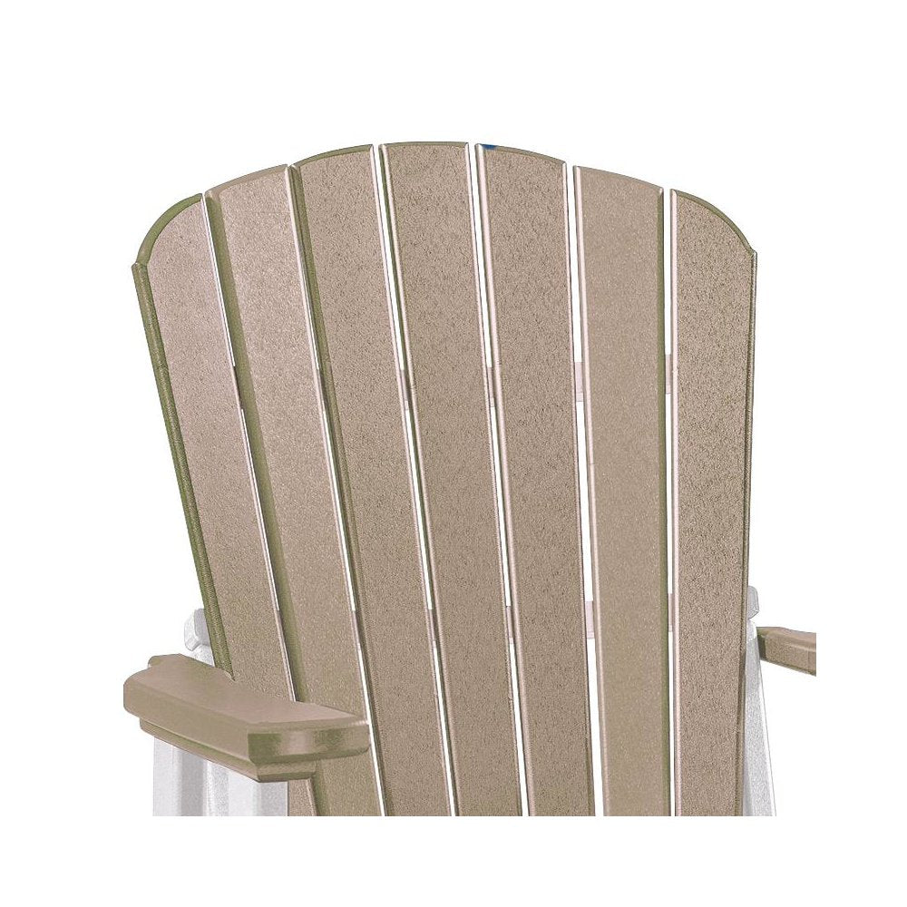 Fan Back Balcony Glider, Single Chair, Elevated Seating, All-Weather HDPE, Brown