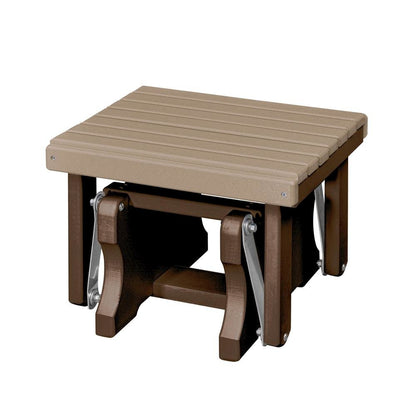 Gliding Ottoman, Footrest, All-Weather HDPE, Brown