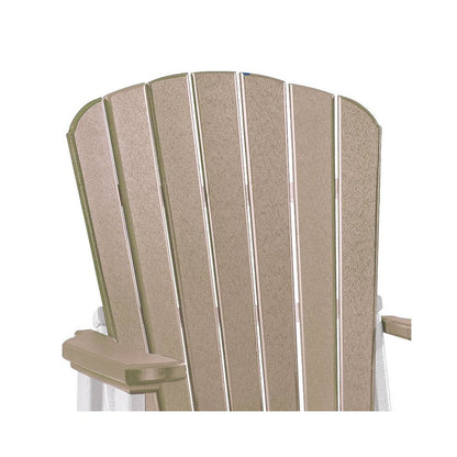 Fan Back Swivel Glider, Single Chair, All-Weather Polyethylene, Brown