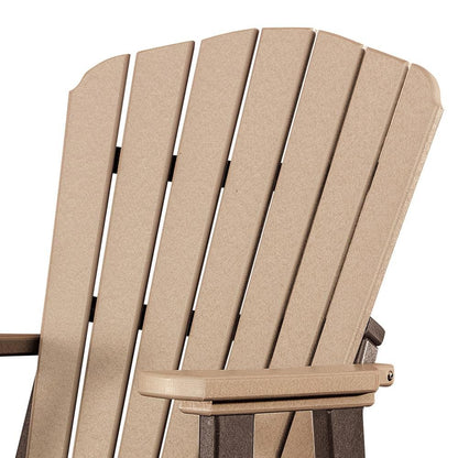 Balcony Glider Chair, Cedar Brown, Elevated Seating, Heavy Duty Poly