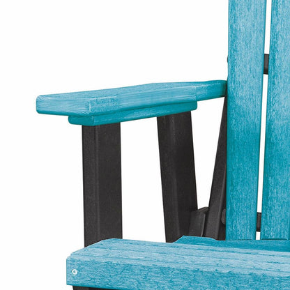 Double Balcony Height Glider, Elevated 2-Seater, Center Table, HDPE, Blue