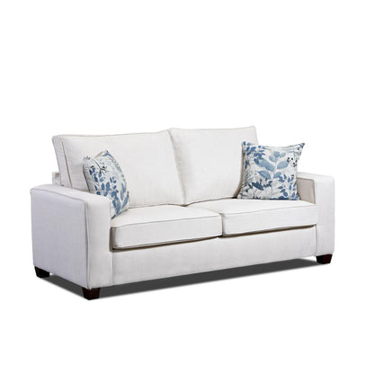 Living Room Relay Mist Sofa Sleeper with Two Throw Pillows