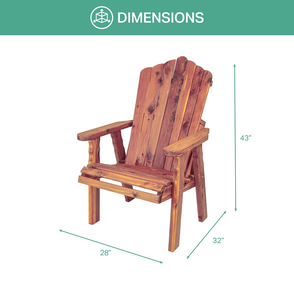 Cedar Stationary Chair W Stationary Ottoman
