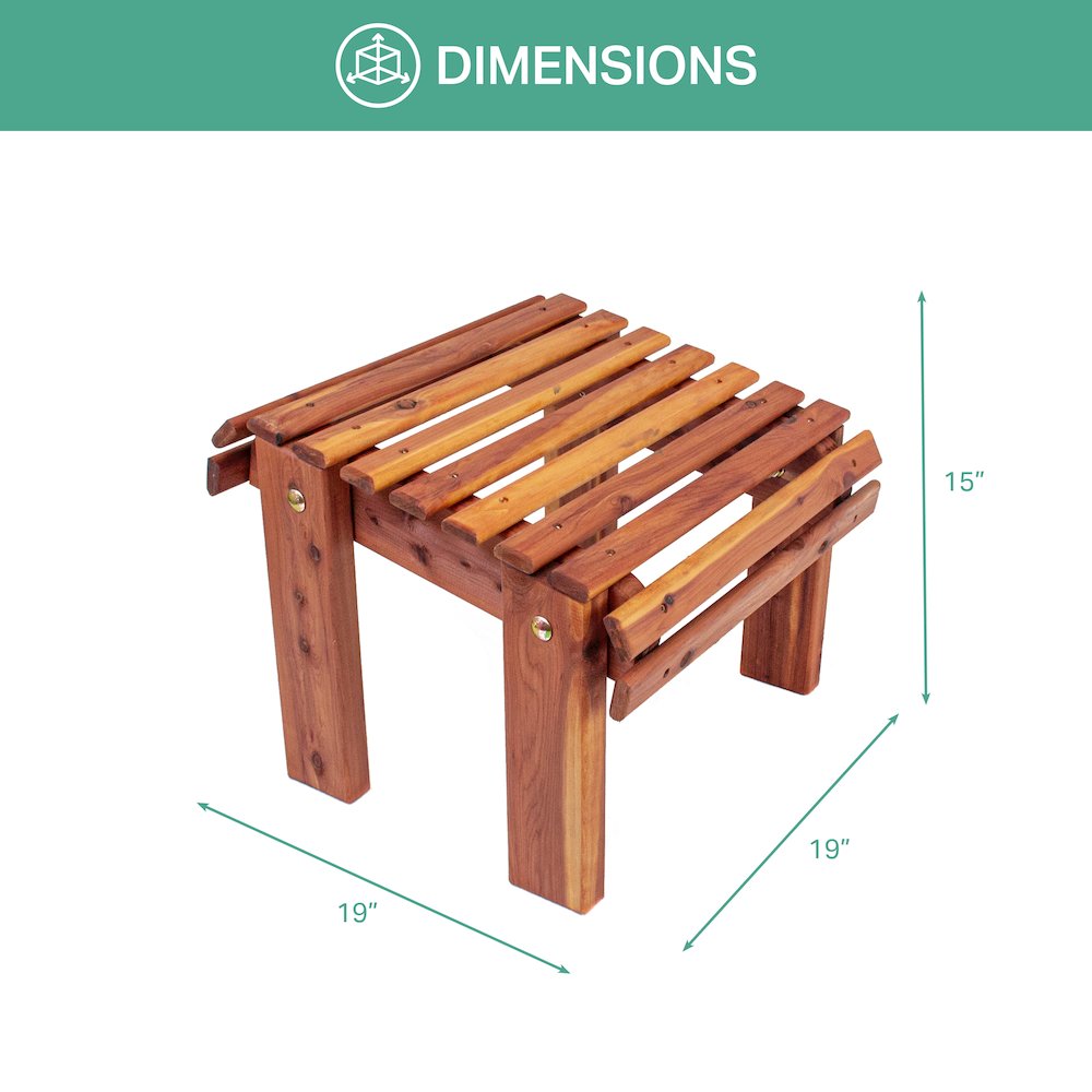 Cedar Stationary Chair W Stationary Ottoman