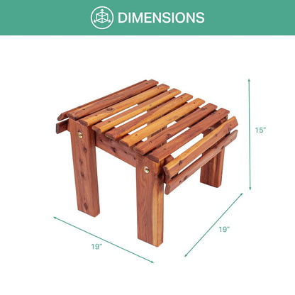 Cedar Stationary Chair W Stationary Ottoman