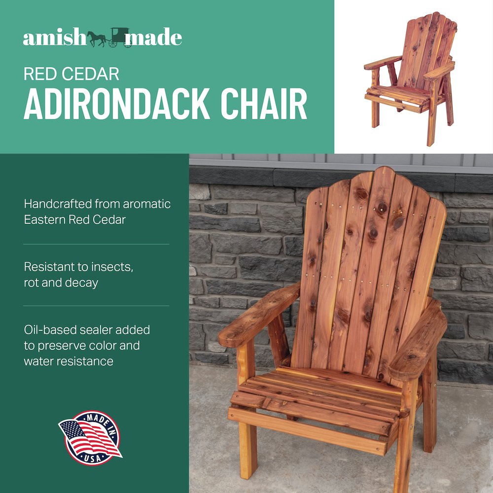 Cedar Stationary Chair W Stationary Ottoman