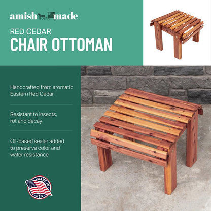 Cedar Stationary Chair W Stationary Ottoman