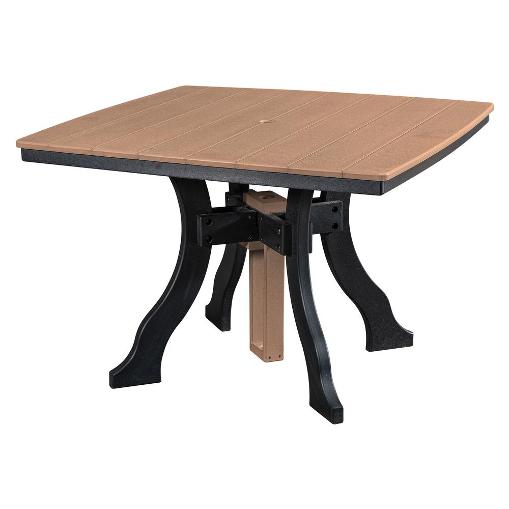 Five Piece Square Dining Height Dining Set in Cedar with a Black Base