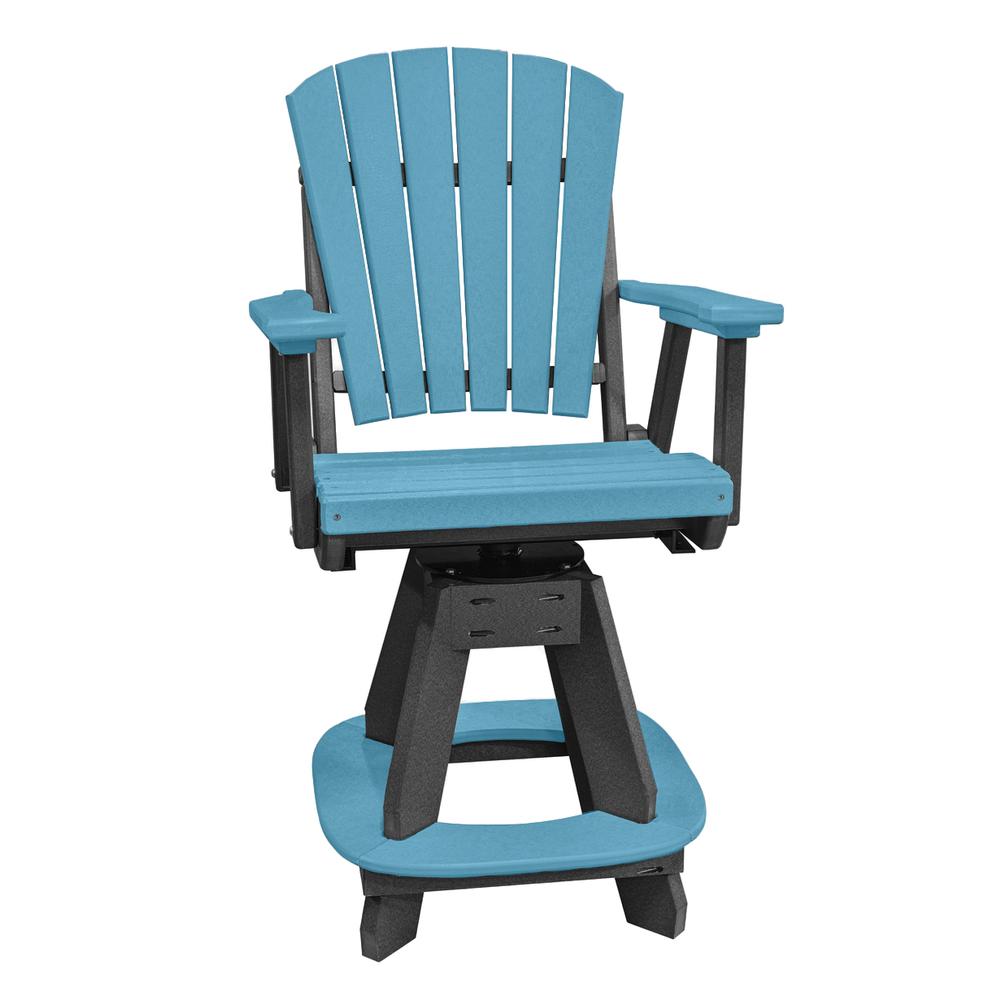 OS Home and Office Model 44S-C-ARB Counter Height Square Table in Aruba Blue with Black Base