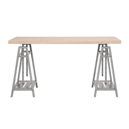 Adjustable Height Office Desk With Sturdy Metal Frame For Workspace