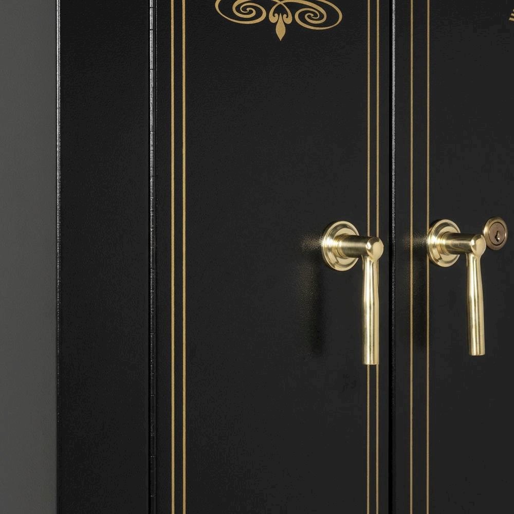 Steel Storage Cabinet In Black With Durable Construction And Spacious Interior