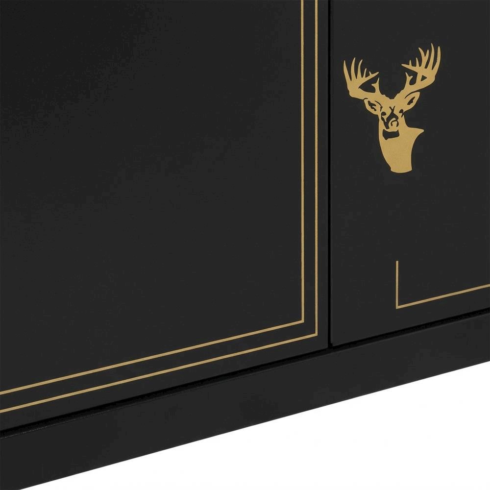 Steel Storage Cabinet In Black With Durable Construction And Spacious Interior