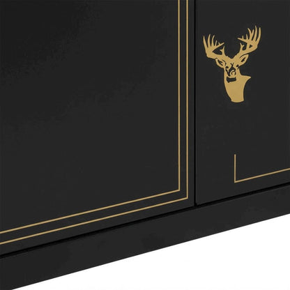 Steel Storage Cabinet In Black With Durable Construction And Spacious Interior
