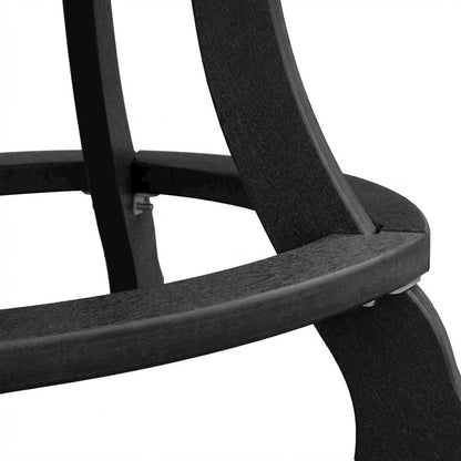 Square Counter Height Table In Light Gray And Black Base With Outdoor Durability