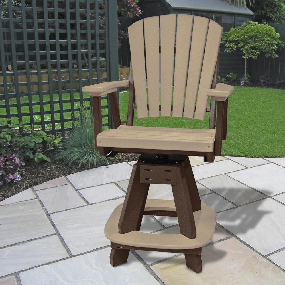 OS Home and Office Model CS130CTB-K Five Piece Square Counter Height Dining Set in Cedar on a  Tudor Brown Base