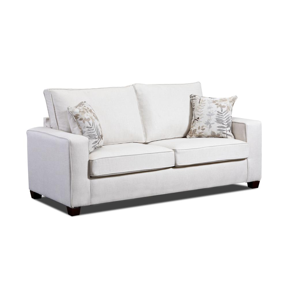 Living Room Relay Linen Sofa with Two Throw Pillows