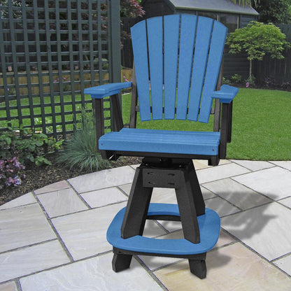 OS Home and Office Model CS130BBK-K Five Piece Square Counter Height Dining Set in Blue on a Black Base