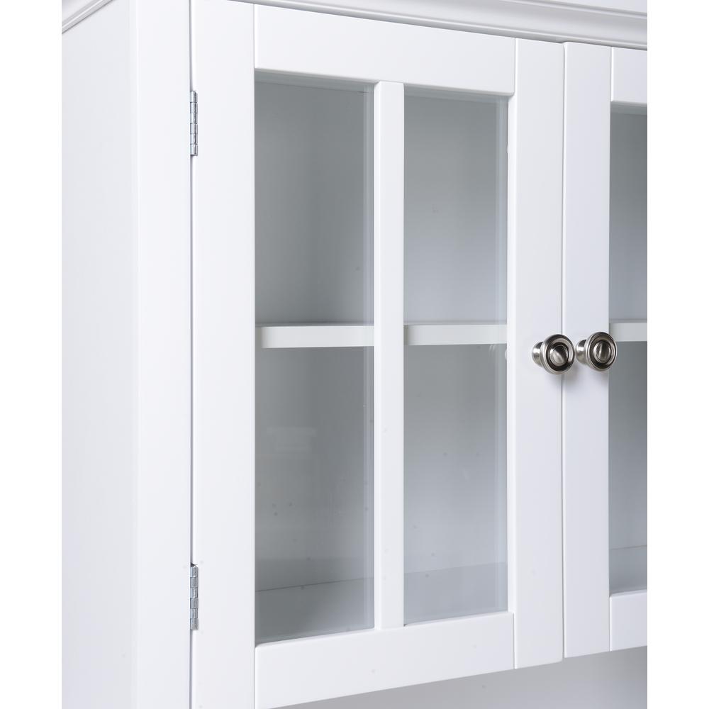 Buffet and Hutch with Framed Glass Doors and Drawer