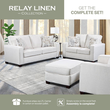 Living Room Relay Linen Upholstered Chair