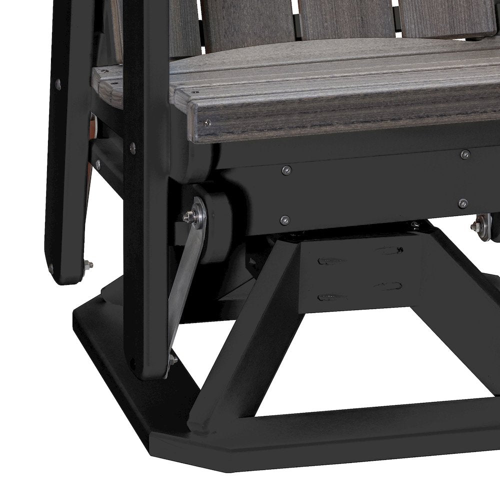 Brandon Swivel Glider in Coastal Gray on a Black Base