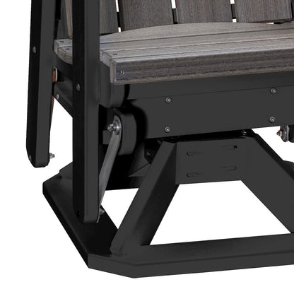 Brandon Swivel Glider in Coastal Gray on a Black Base