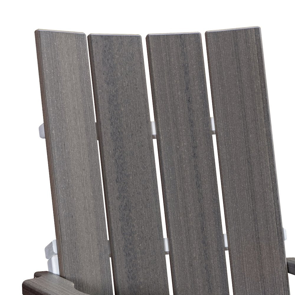 Brandon Swivel Glider in Coastal Gray on a White Base