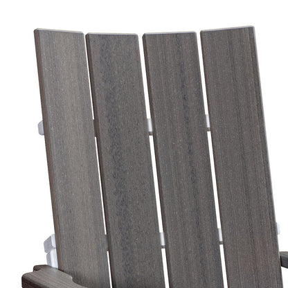 Brandon Swivel Glider in Coastal Gray on a White Base
