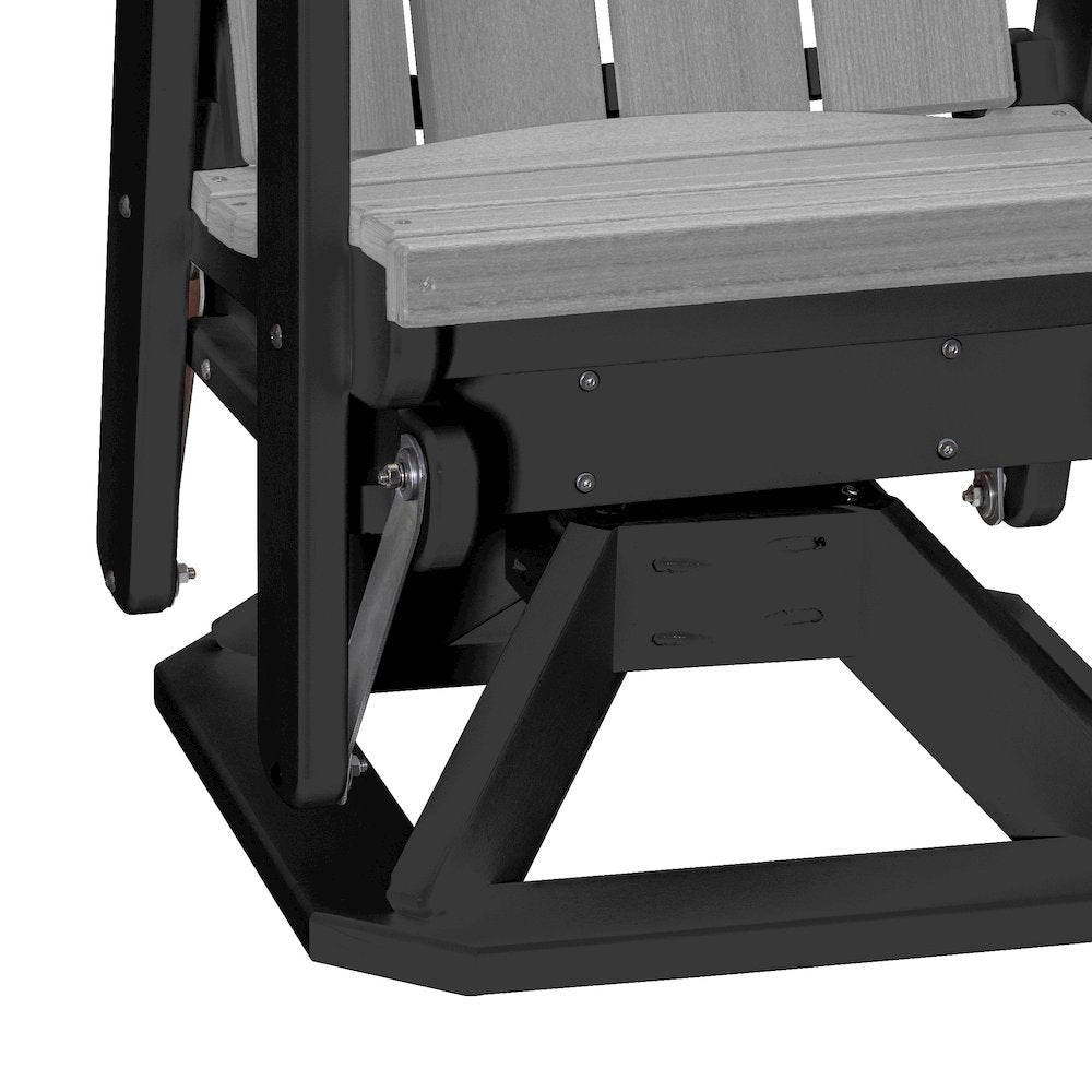 Brandon Swivel Glider in Light Grey on a Black Base