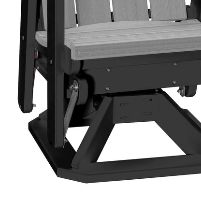 Brandon Swivel Glider in Light Grey on a Black Base