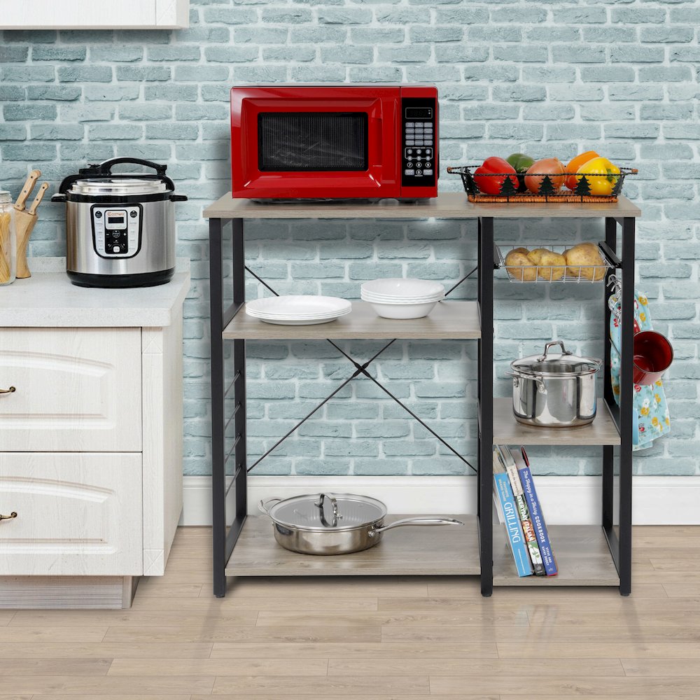 Kitchen Island with Slide Out Vegetable Basket