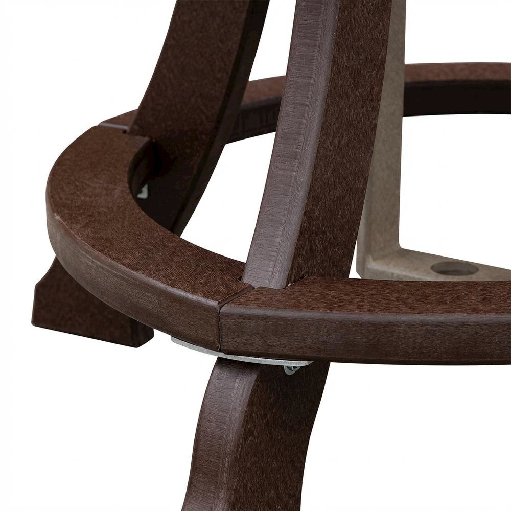 Tudor Brown Square Outdoor Dining Table, Polyethylene Finish
